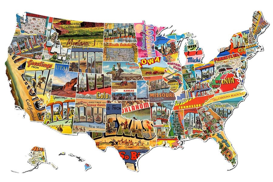 All US States & Towns Postcards