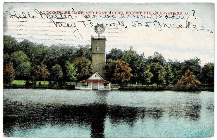 1907 Rockefeller Lake Boat House Cleveland Ohio