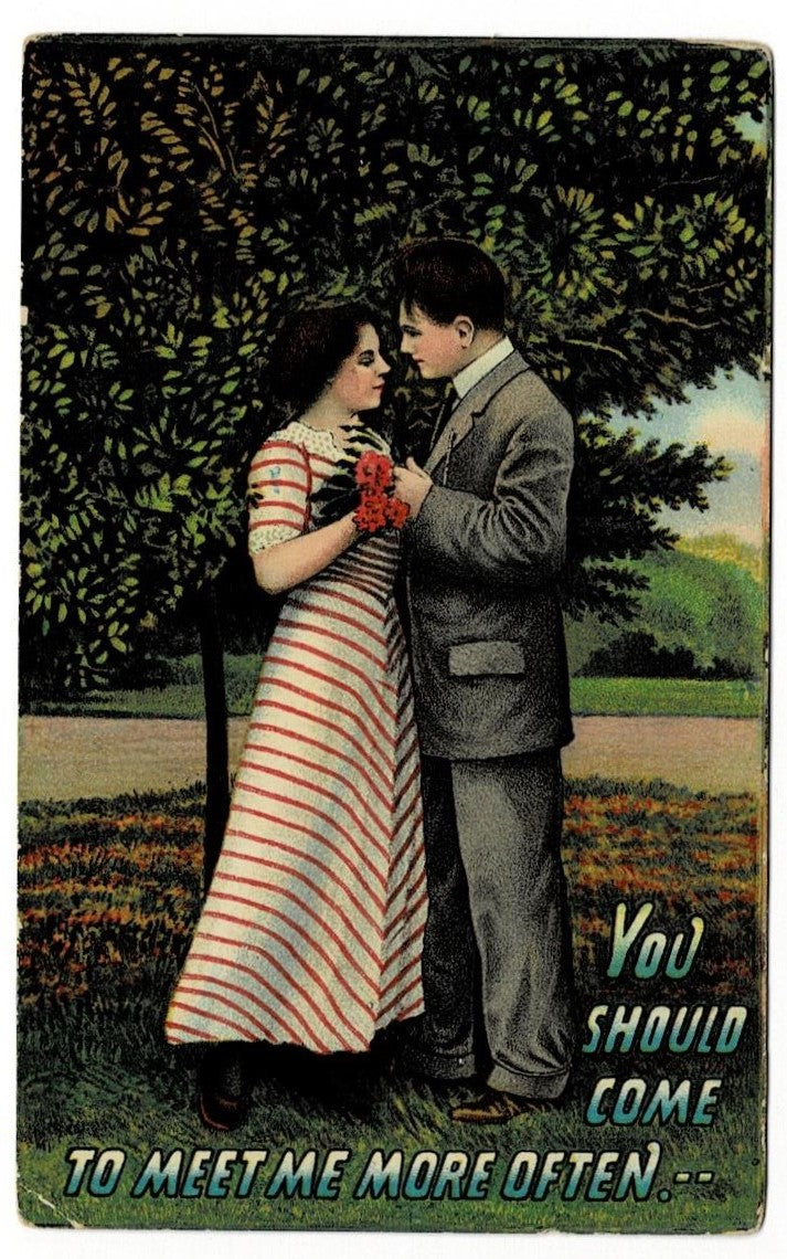 1912 Meet More Often Postcard