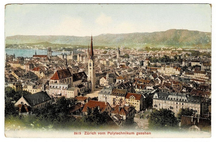 1910 Stunning View of Zurich Switzerland