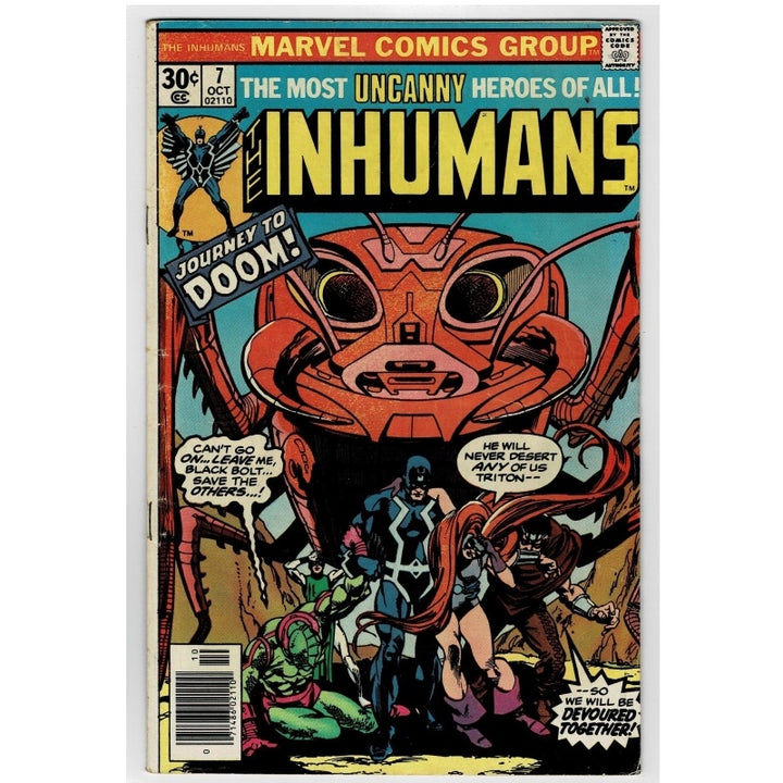 Inhumans 7 Vol 1 Trip to the Doom Marvel Comic 1976