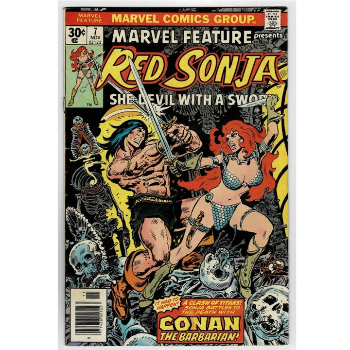 Red Sonja Marvel Feature 7 Battle of Barbarians Comic 1976