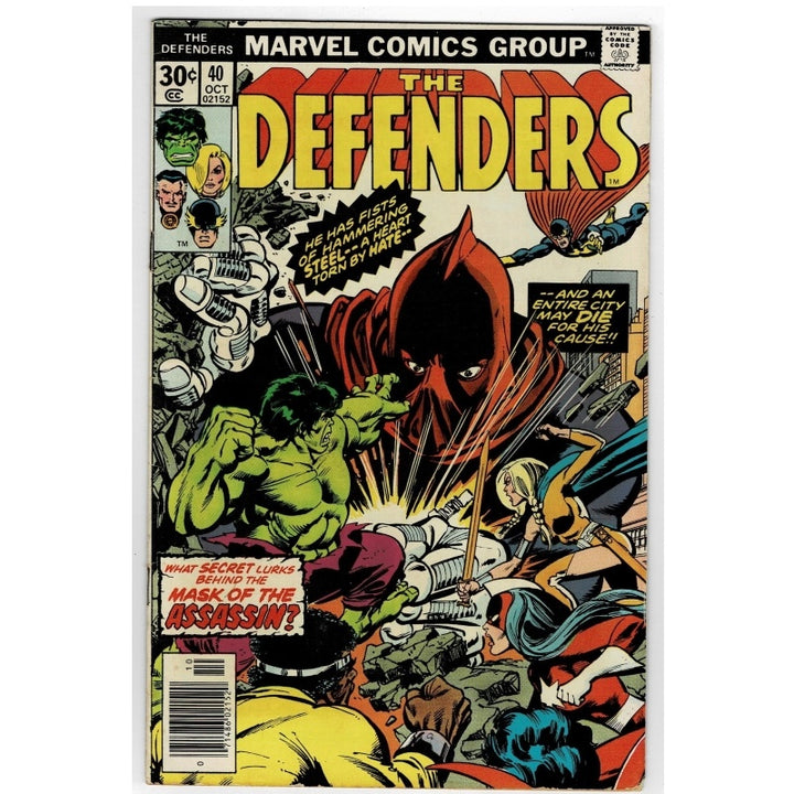 Defenders 40 Vol 1 Love Anarchy Assassin Marvel Comic 1976