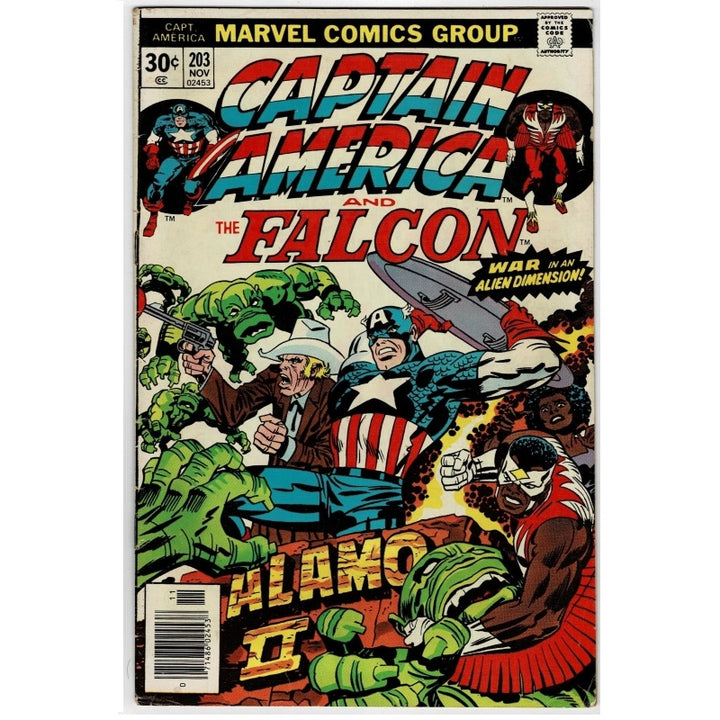 Captain America Falcon 203 Vol 1 Alamo II Marvel Comic 1976