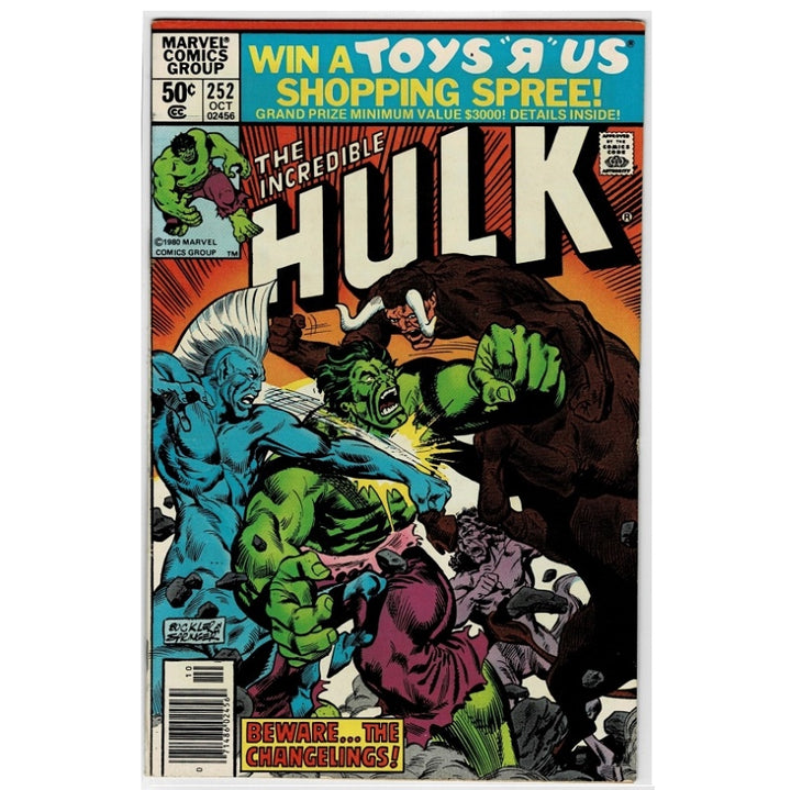 Hulk 252 Vol 1 Changelings Marvel Comic 1980