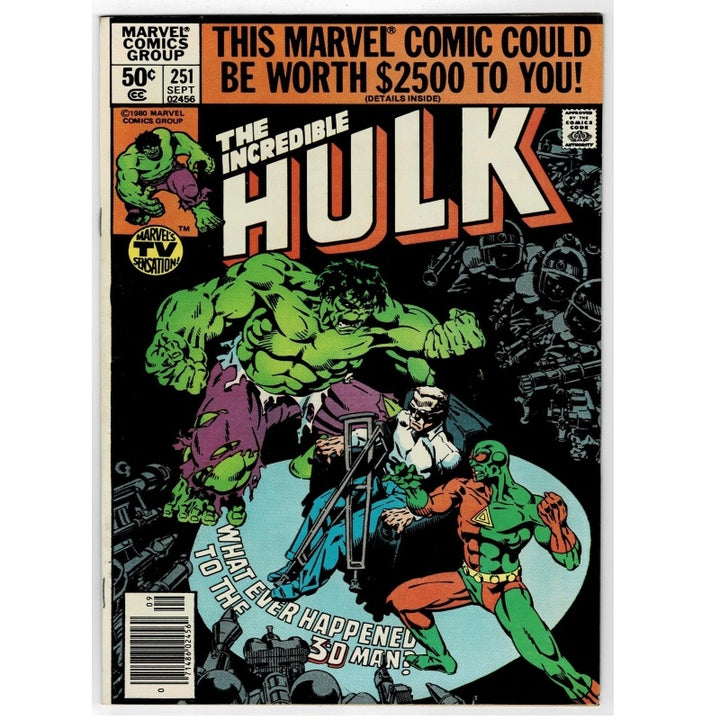 Hulk 251 Vol 1 What Happened To 3-D Man? Marvel Comic 1980