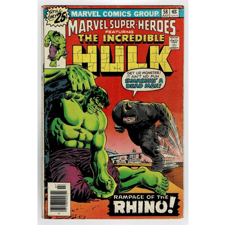 Incredible Hulk 58 Vol 1 Ring Around The Rhino Marvel Comic 1976