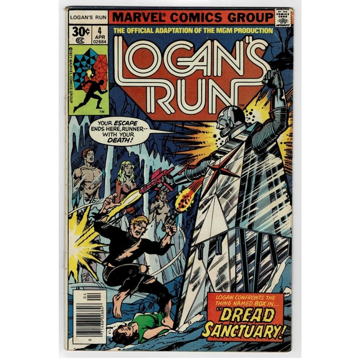 Logan's Run 4 Enter Eternal Ice-World Of Box Marvel Comic 1977