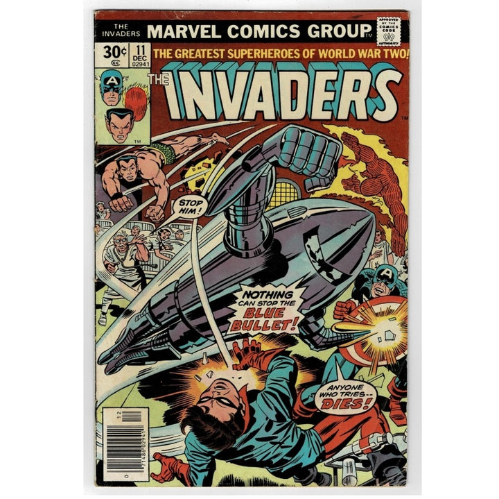 Invaders 11 Vol 1 Night Of The Blue Bullet Marvel Comic 1976