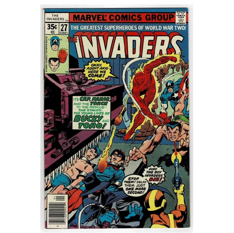 Invaders 27 Vol 1 Agent Axis Master Of Murder Marvel Comic 1978