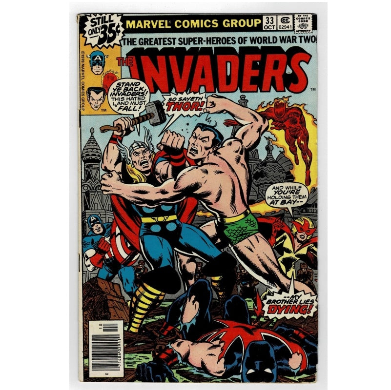 Invaders 33 Vol 1 A Time Of Titans Marvel Comic 1978