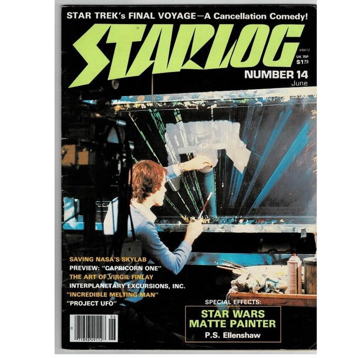 Starlog Magazine 14 Star Trek Star Wars Matte Painter Ellenshaw 1978