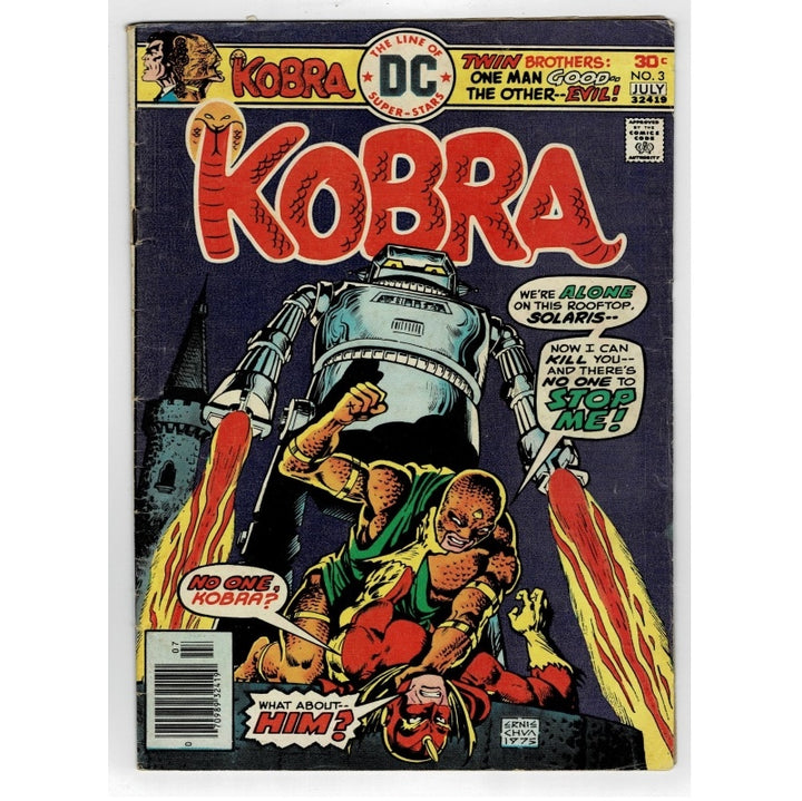 Kobra 3 Vol 1 Vengeance in Ultra-Violet DC Comics 1976