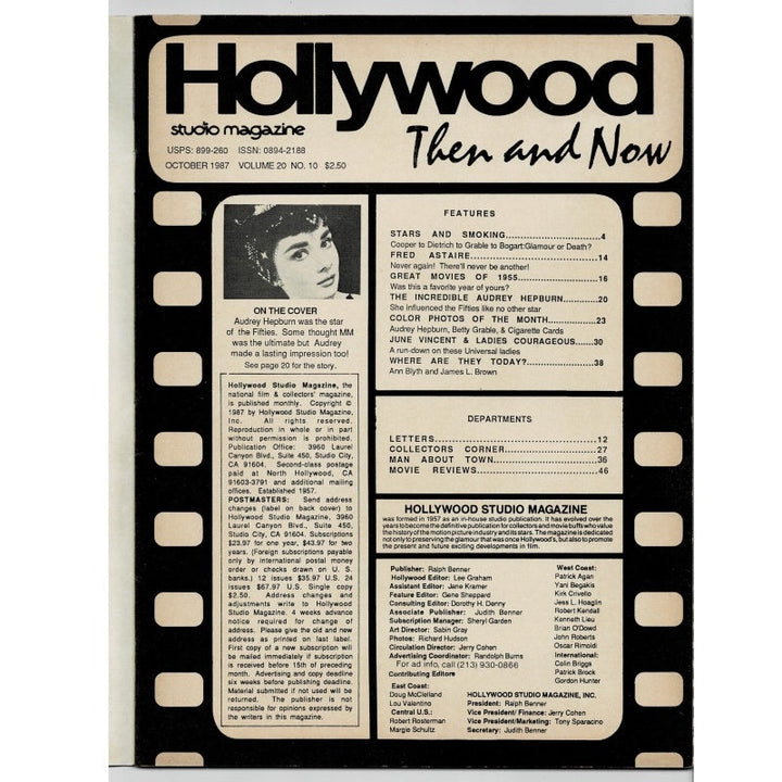 Audrey Hepburn Hollywood Then & Now 1987 Oct