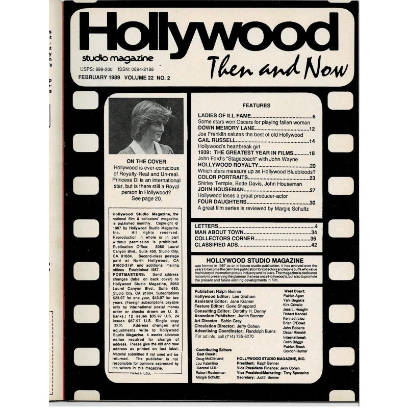 Princess Diana Hollywood Then & Now 1989 Feb