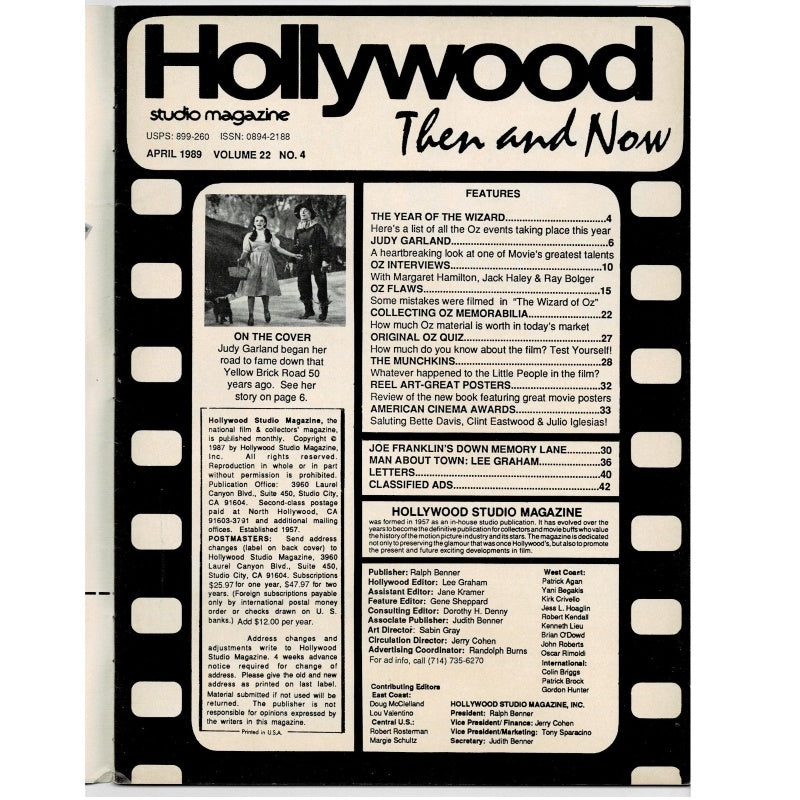 Judy Garland Hollywood Then & Now 1989 Apr