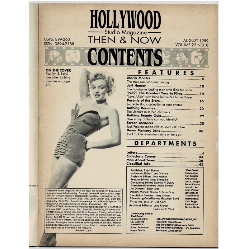 Marilyn Monroe Hollywood Then & Now 1989 Aug