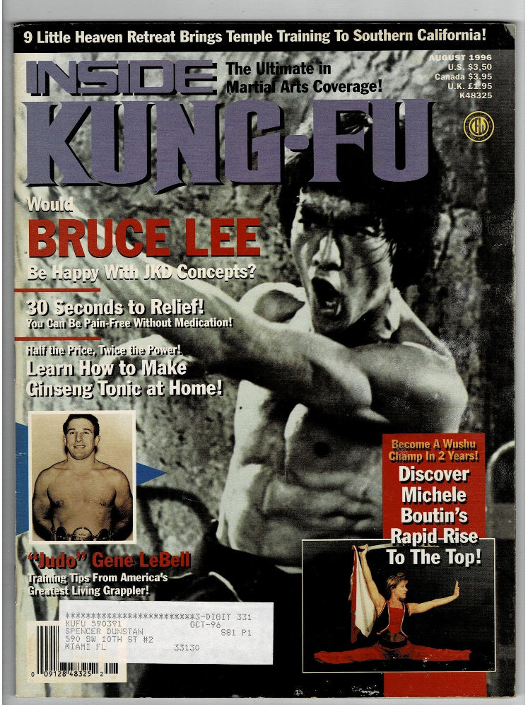 Inside Kung Fu Bruce Lee August 1996.