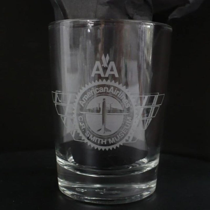 1990s American Airlines DC-3 Smith Shot Glass side one.