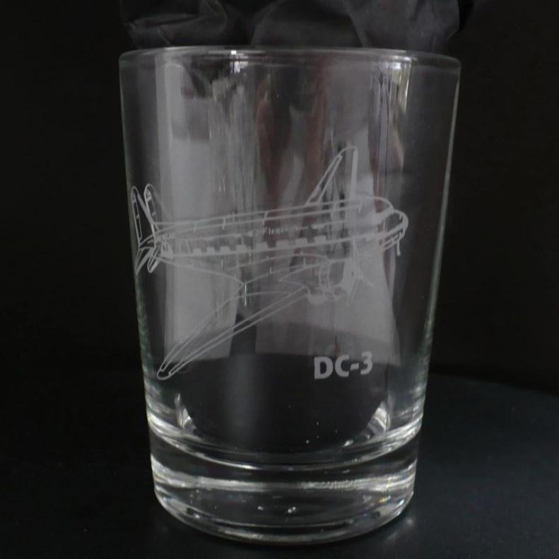 1990s American Airlines DC-3 Smith Shot Glass sid etwo.