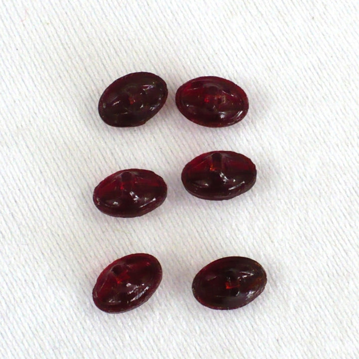 16L Antique Ruby Red Glass Buttons