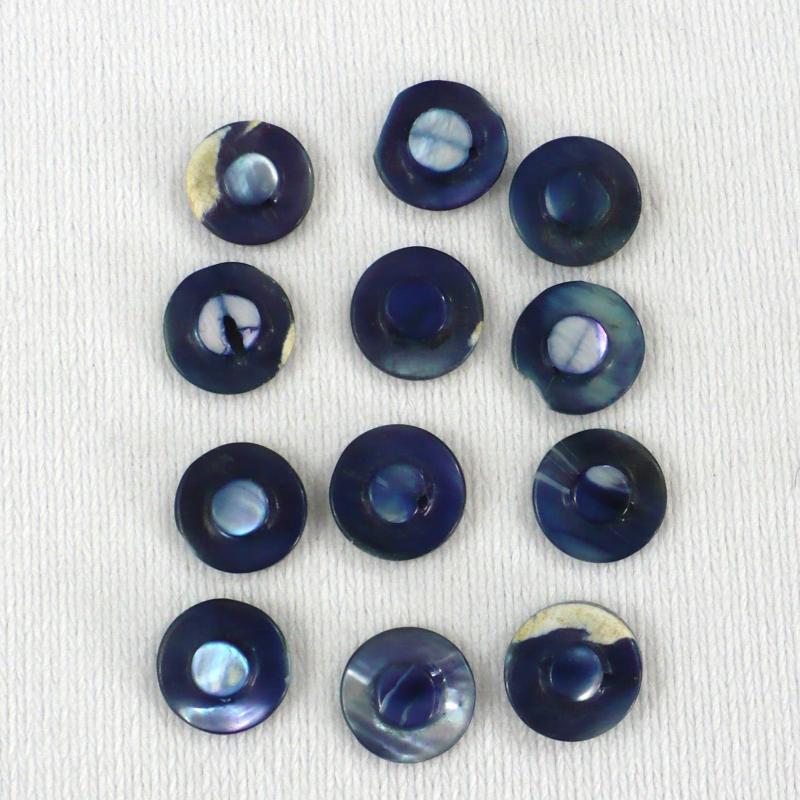 15L Blue Abalone Shell Shank Buttons