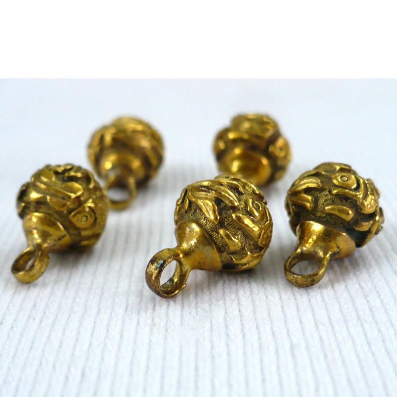 16L Chinese Fish Brass Peasant Robe Buttons