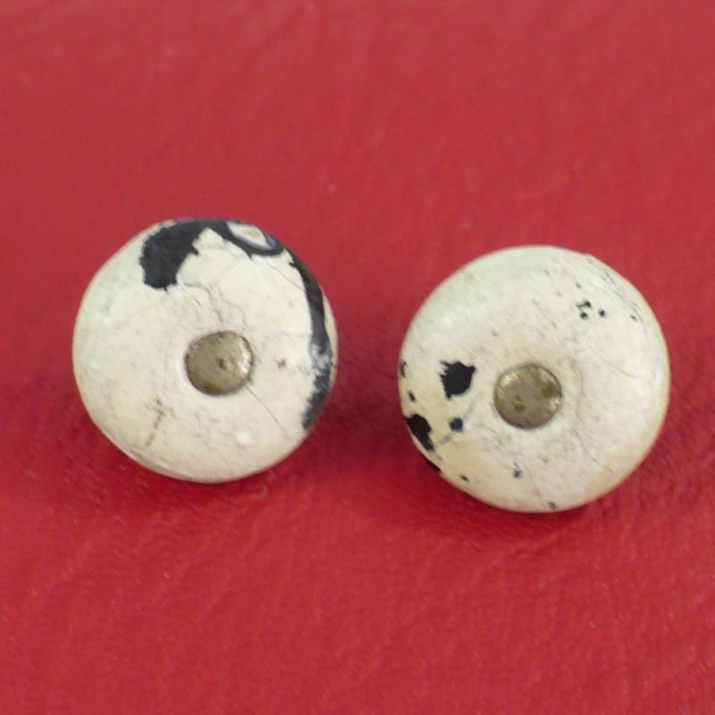 17L White Pin Shank Shoe Buttons