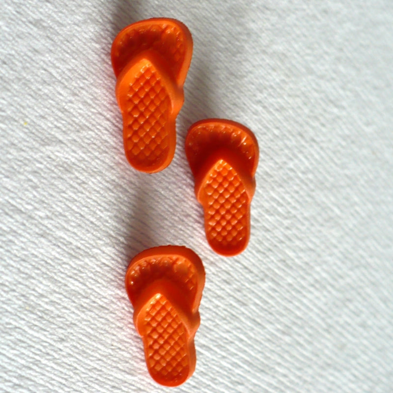 34L Orange Flip-Flops Buttons