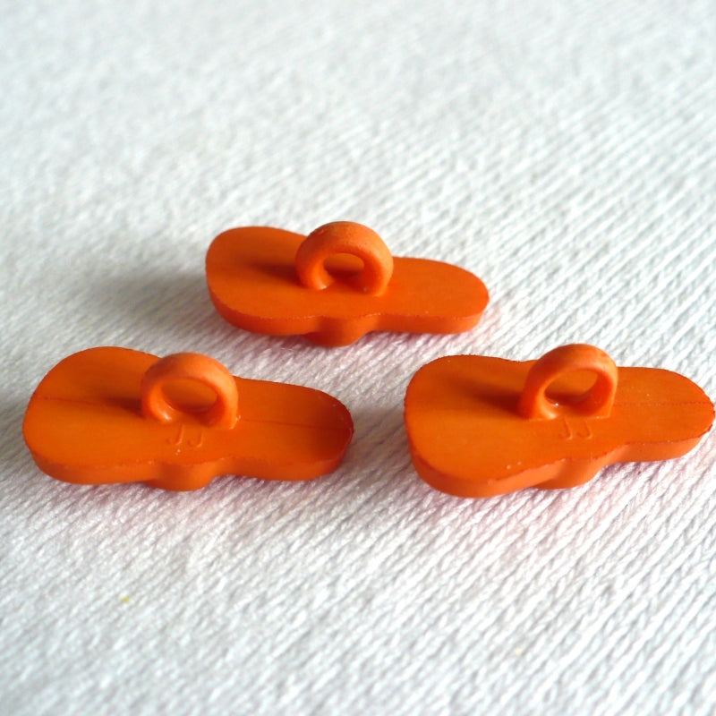 34L Orange Flip-Flops Buttons