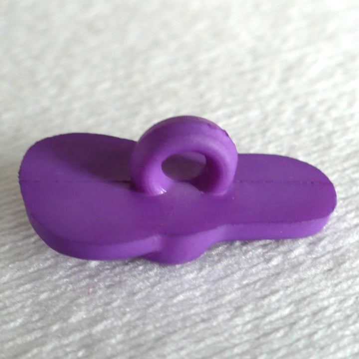 34L Purple Flip-Flop Shoe Shank Button