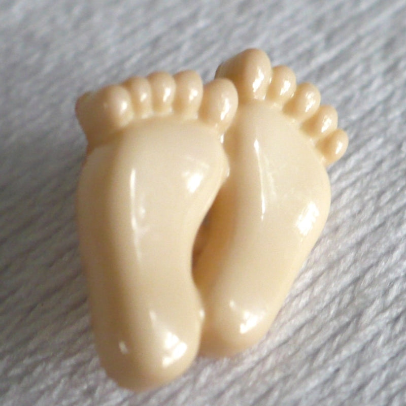 1970s Vintage 16.5mm Pair Bare Feet Small Shank Button