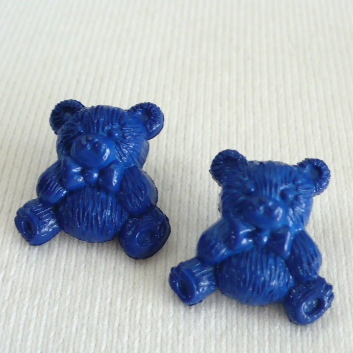 33L Blue Teddy Bear Novelty Buttons