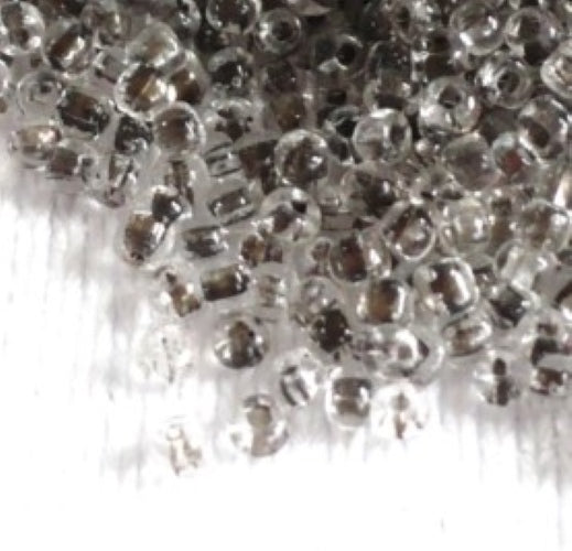 1920s 1.2mm Clear 16/0 Mercury Glass Seed Beads 19 grams