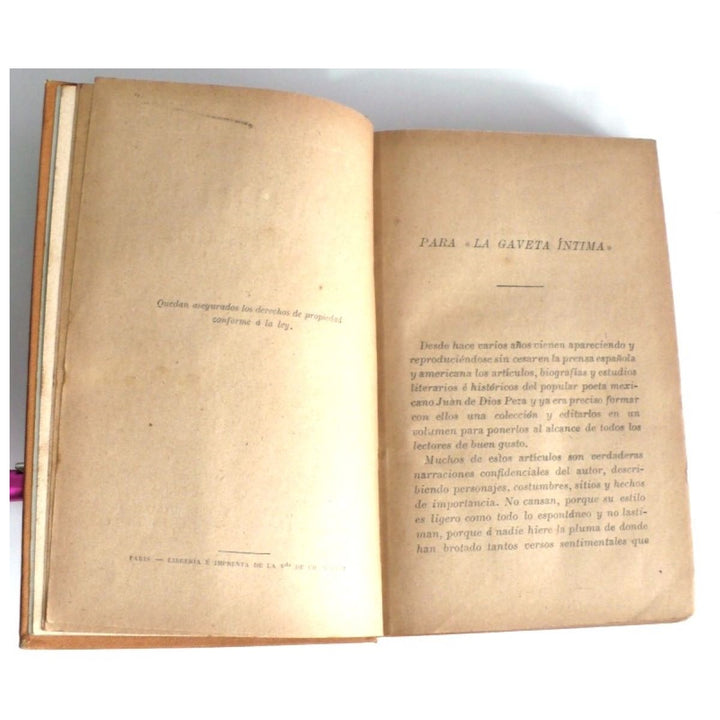 Memorias Reliquias y Retratos by Dios Peza Spanish First Edition.