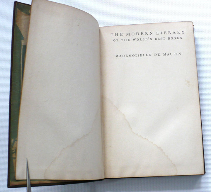 Mademoiselle de Maupin by Théophile Gautier 1919-1924 English Edition.