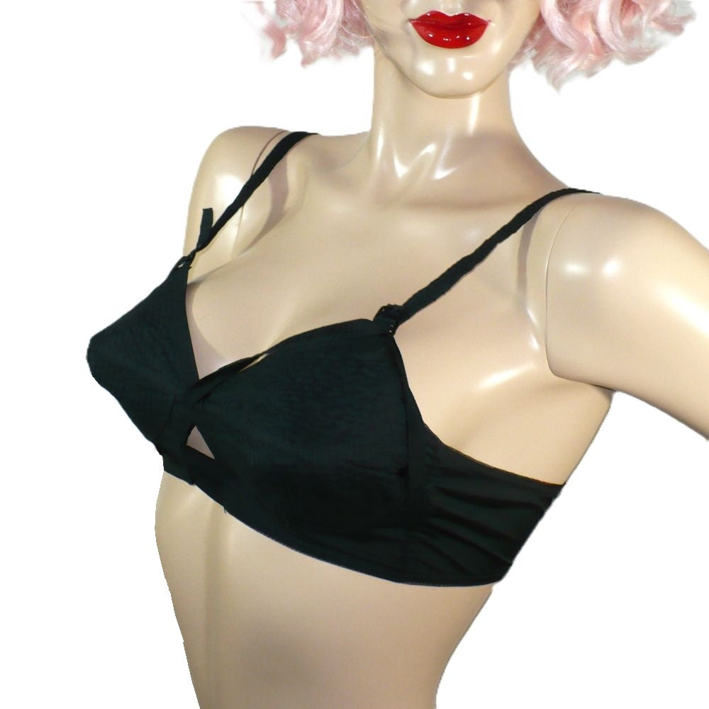 1950s vintage Babelicious Black Bullet Bra.