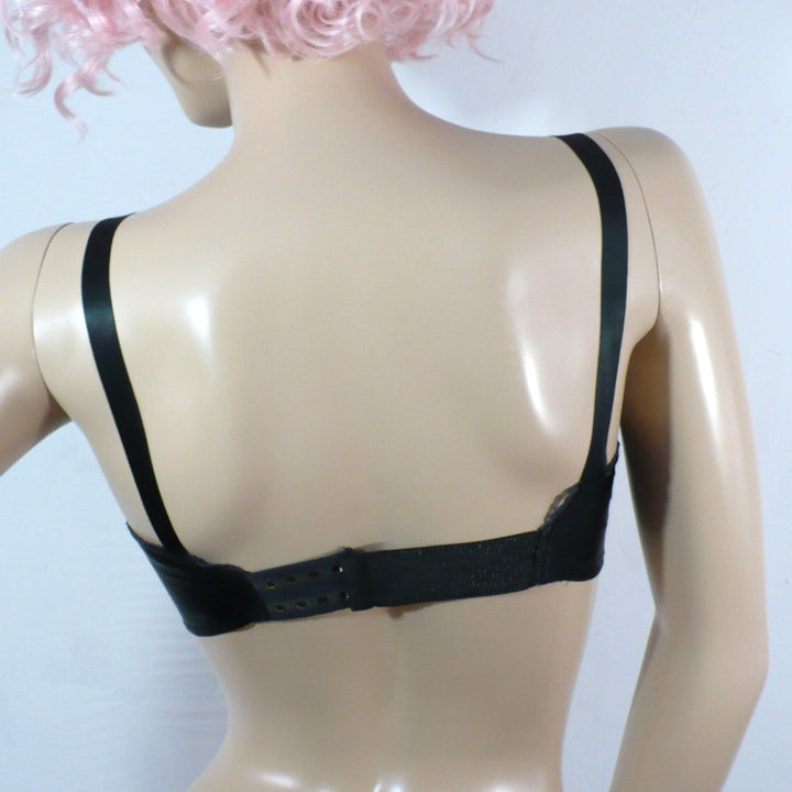 1950s Vintage Black Satin Bondage Babe Bra Whisp-O-Youth by Get Lucky Vintage.