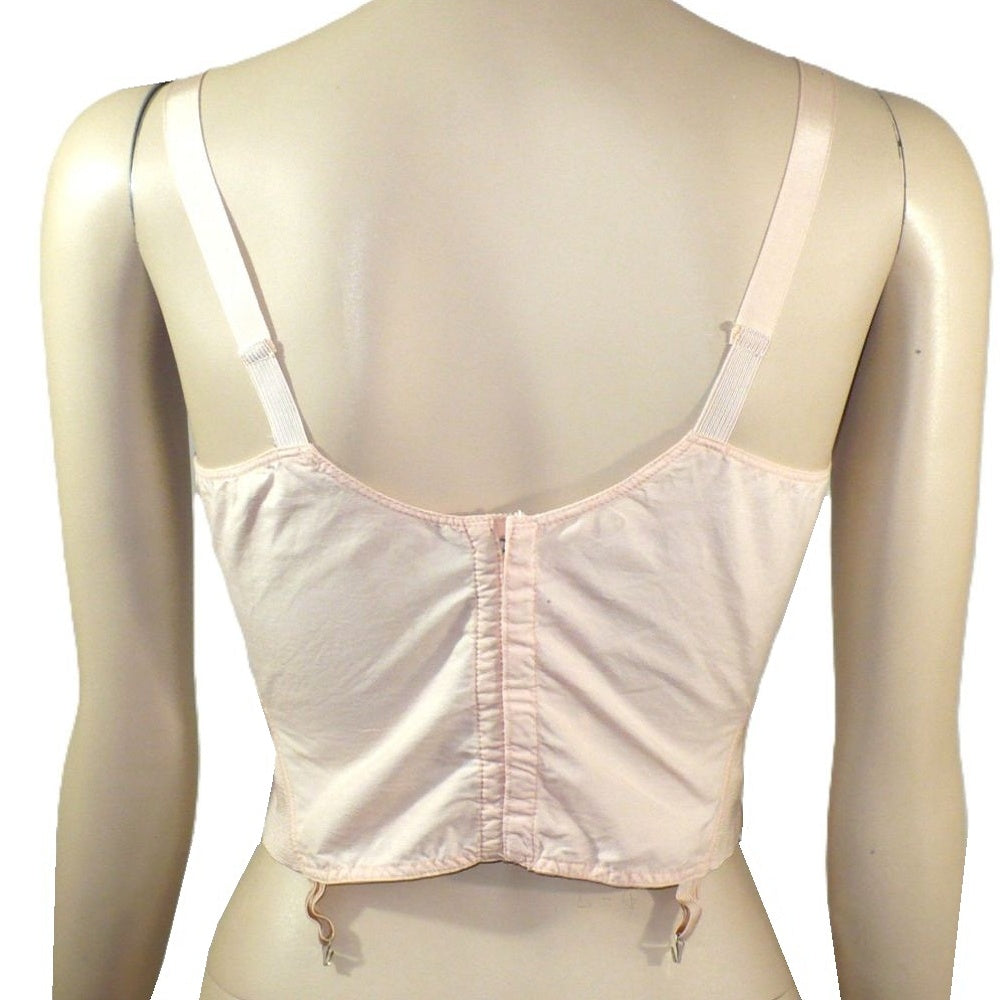 Vintage WW2 longline brassiere with girdle hooks. 