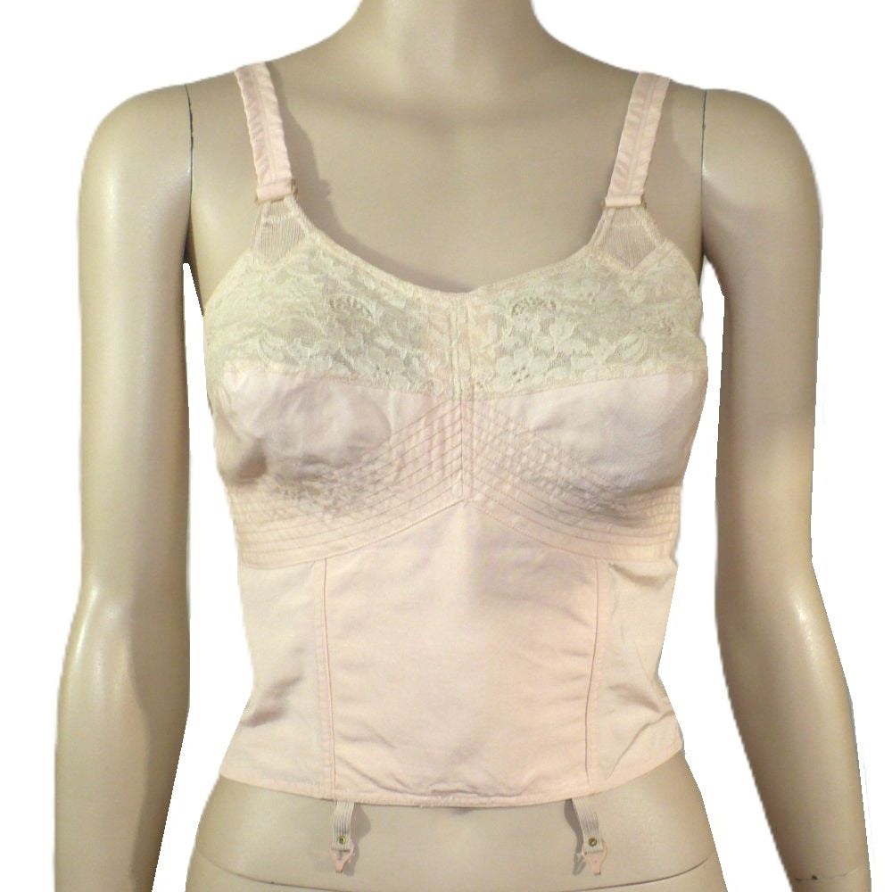 1930s vintage longline brassiere bra.