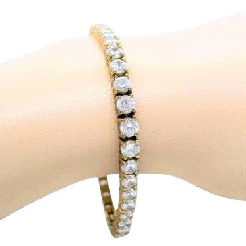 1980 White Sapphire Tennis Bracelet.