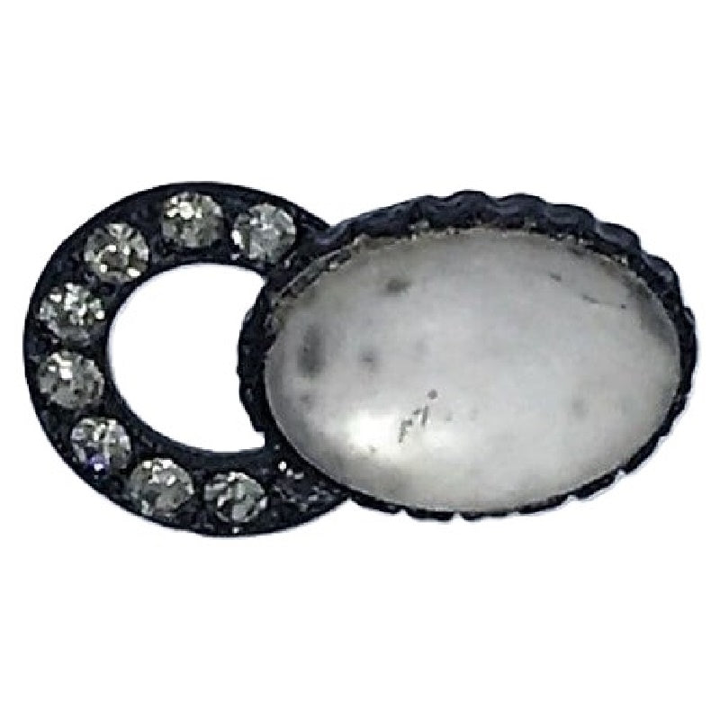 1870s Camphor Glass Mourning Brad Clasp