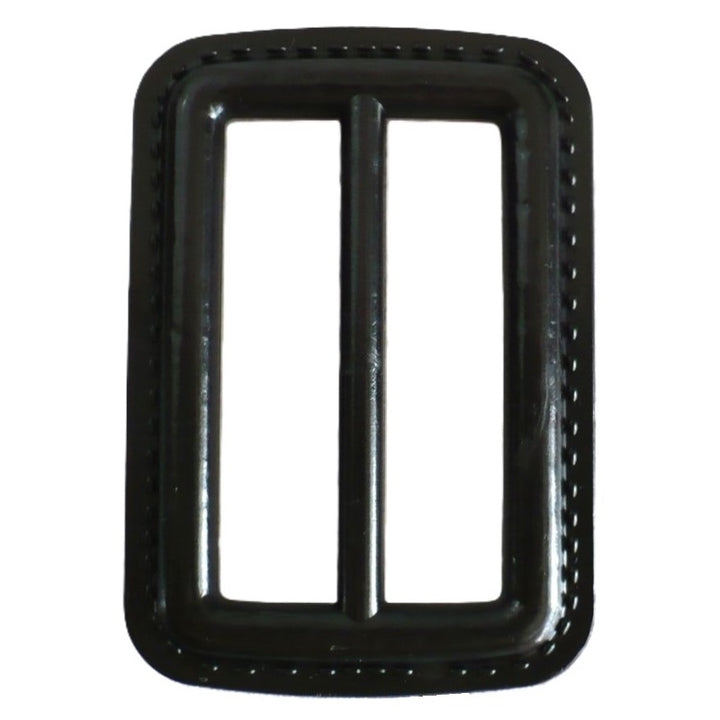 1980s Black topstitch Slide Buckle Fits 5cm Insertion