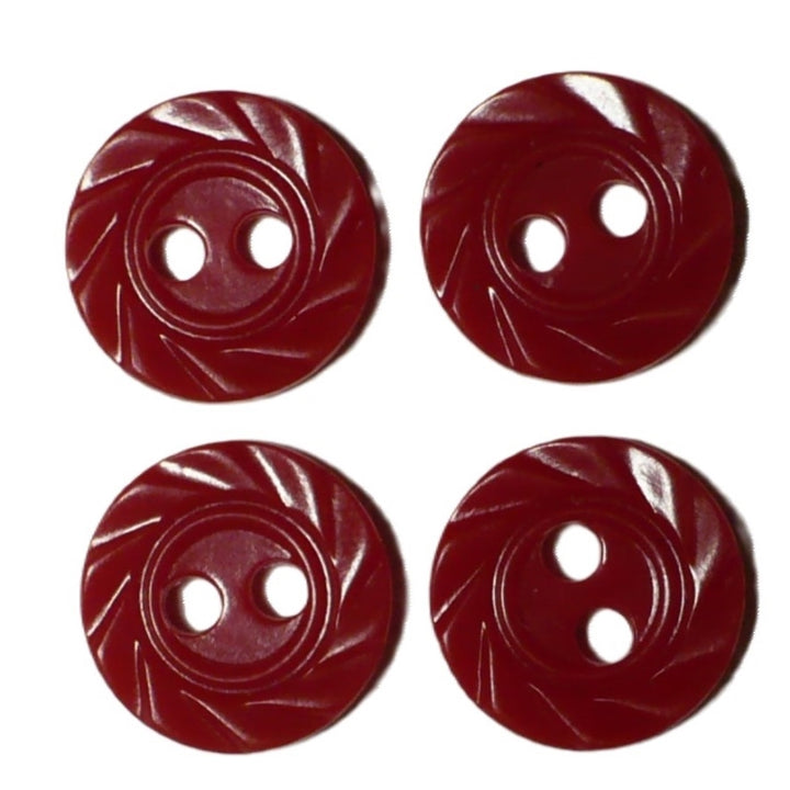 18L Red Celluloid Two Hole Buttons