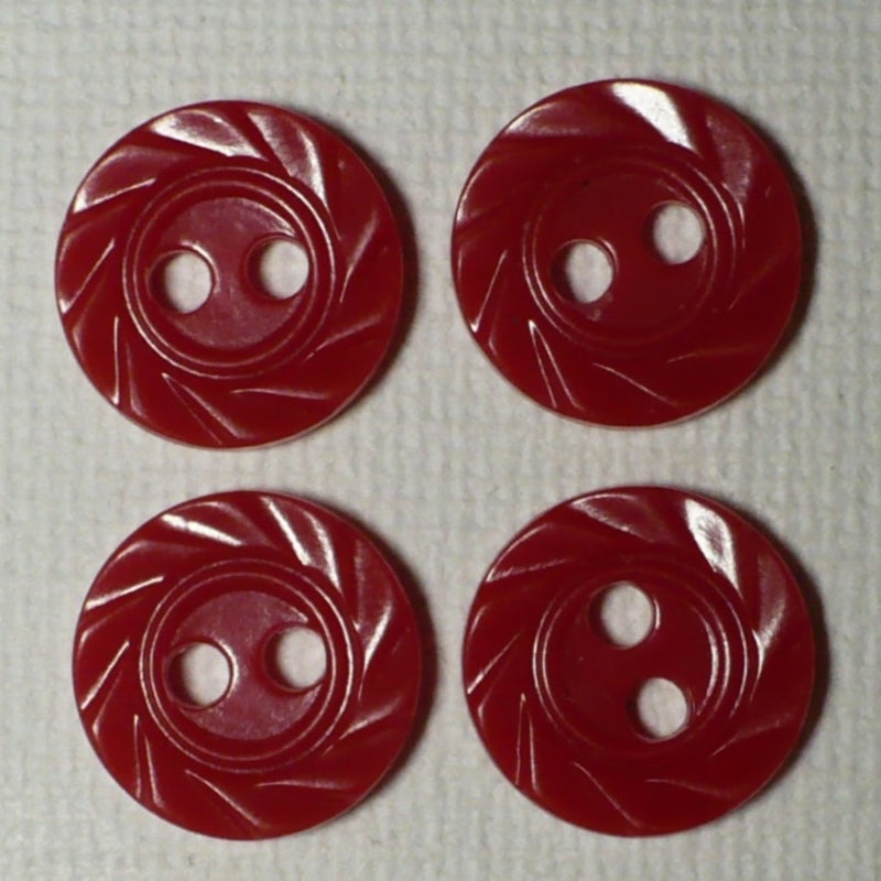 18L Red Celluloid Two Hole Buttons