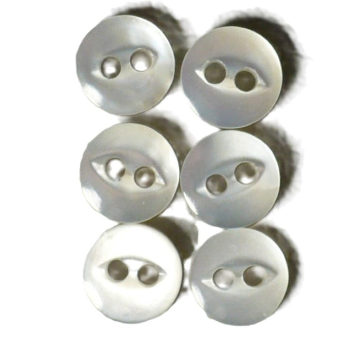 8L Fish Eye Two Hole Pearl Shell Diminutive Buttons