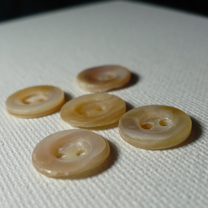 19L Two Hole Peach Conch Shell Buttons