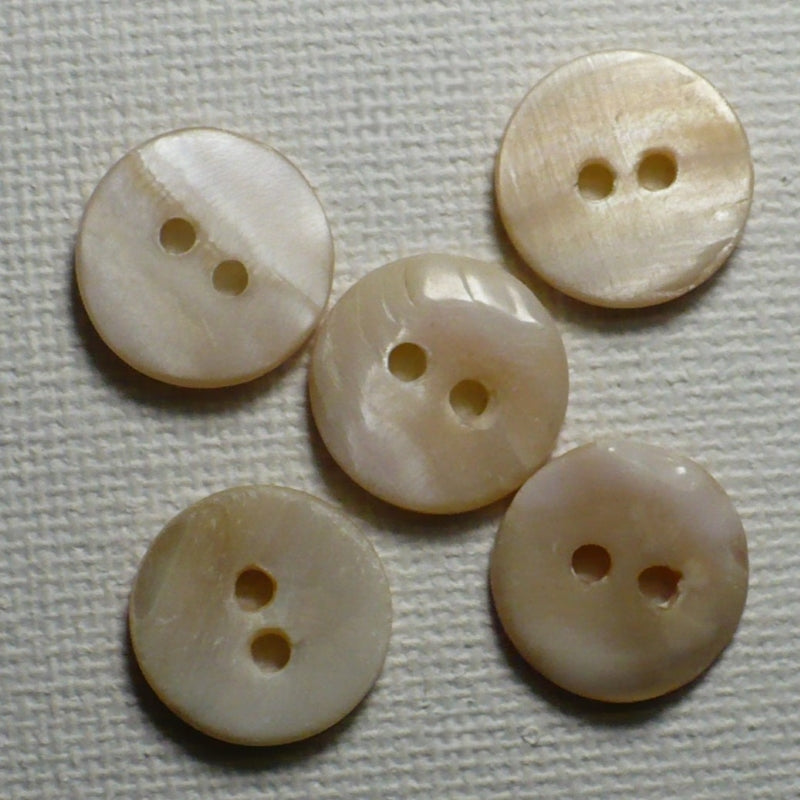 19L Two Hole Peach Conch Shell Buttons