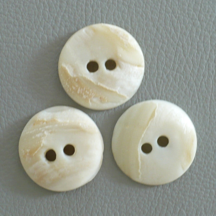 32L Two Hole Organic Shell Buttons