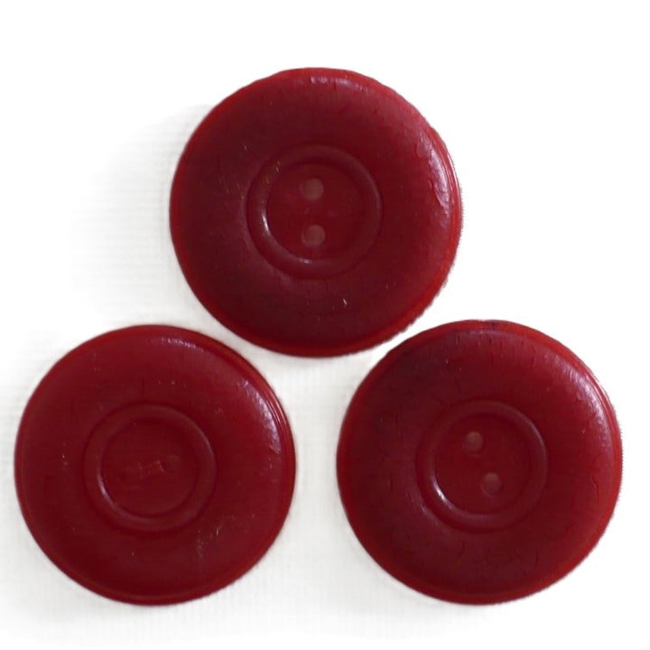 41L Two Hole Red Casein Buttons